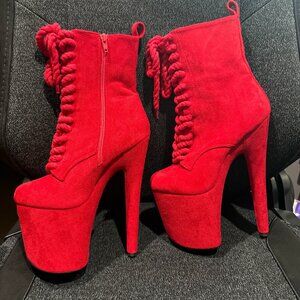 BABYDOLL ROPE - ALL TIED UP - RED - 8INCH - UK5 / EU38 / US7 / AU7